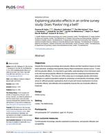 Explaining placebo effects in an online survey study