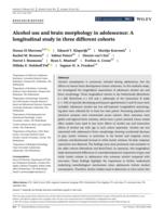Alcohol use and brain morphology in adolescence
