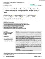 Factors associated with media use for parenting information