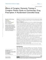 Effects of caregiver dementia training in caregiver-patient dyads on psychotropic drug prescription