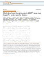 Cholesteryl ester transfer protein (CETP) as a drug target for cardiovascular disease