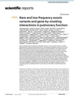 Rare and low-frequency exonic variants and gene-by-smoking interactions in pulmonary function