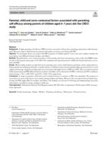 Parental, child and socio-contextual factors associated with parenting self-efficacy among parents of children aged 0-7 years old