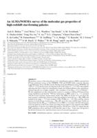 An ALMA/NOEMA survey of the molecular gas properties of high-redshift star-forming galaxies