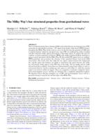 The Milky Way's bar structural properties from gravitational waves