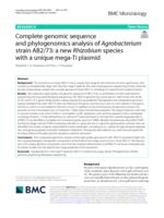 Complete genomic sequence and phylogenomics analysis of Agrobacterium strain AB2/73