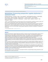 Methodology of measuring postoperative cognitive dysfunction