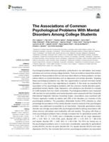 The associations of common psychological problems with mental disorders among college students