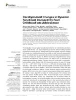 Developmental changes in dynamic functional connectivity from childhood into adolescence