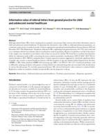 Informative value of referral letters from general practice for child and adolescent mental healthcare