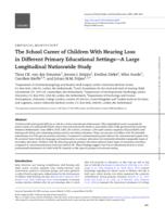 The school career of children with hearing loss in different primary educational settings