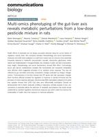 Multi-omics phenotyping of the gut-liver axis reveals metabolic perturbations from a low-dose pesticide mixture in rats