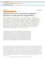 Identical twins carry a persistent epigenetic signature of early genome programming