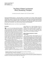 The role of patient involvement when developing therapies