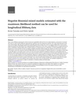 Negative Binomial mixed models estimated with the maximum likelihood method can be used for longitudinal RNAseq data