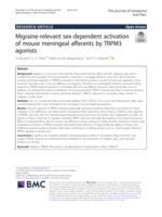 Migraine-relevant sex-dependent activation of mouse meningeal afferents by TRPM3 agonists