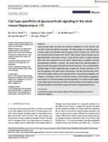 Cell type specificity of glucocorticoid signaling in the adult mouse hippocampus