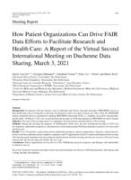 How patient organizations can drive FAIR data efforts to facilitate research and health care