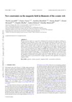 New constraints on the magnetic field in cosmic web filaments