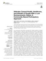 Attitudes toward health, healthcare, and eHealth of people with a low socioeconomic status