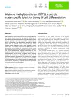 Histone methyltransferase DOT1L controls state-specific identity during B cell differentiation