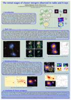 The initial stages of cluster mergers observed in radio and X-rays