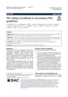 PKU dietary handbook to accompany PKU guidelines