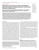 High-impact FN1 mutation decreases chondrogenic potential and affects cartilage deposition via decreased binding to collagen type II