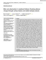 Diet and urbanisation in medieval Holland.