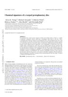 Chemical signatures of a warped protoplanetary disc