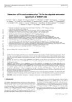 Detection of Fe and evidence for TiO in the dayside emission spectrum of WASP-33b