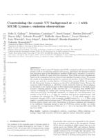 Constraining the cosmic UV background at z > 3 with MUSE Lyman-α emission observations