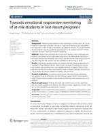 Towards emotional responsive mentoring of at-risk students in last-resort programs