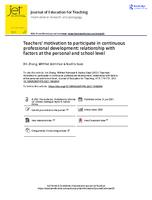 Teachers’ motivation to participate in continuous professional development