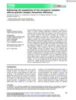 Enhancing the population of the encounter complex affects protein complex formation efficiency