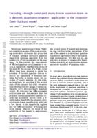 Encoding strongly-correlated many-boson wavefunctions on a photonic quantum computer