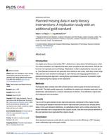 Planned missing data in early literacy interventions