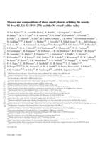 Masses and compositions of three small planets orbiting the nearby M dwarf L231-32 (TOI-270) and the M dwarf radius valley