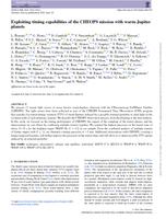 Exploiting timing capabilities of the CHEOPS mission with warm-Jupiter planets