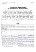 Euclid: Effects of sample covariance on the number counts of galaxy clusters