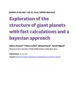Exploration of the structure of giant planets with fast calculations and a bayesian approach