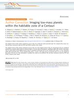 Author Correction: Imaging low-mass planets within the habitable zone of α Centauri