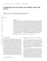 Explaining the scatter in the galaxy mass-metallicity relation with gas flows