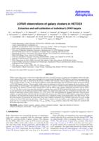 LOFAR observations of galaxy clusters in HETDEX