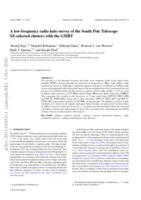 A low-frequency radio halo survey of the South Pole Telescope SZ-selected clusters with the GMRT