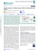 One-pot synthesis of defined-length ssDNA for multiscaffold DNA origami