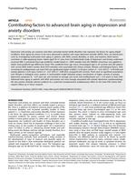 Contributing factors to advanced brain aging in depression and anxiety disorders