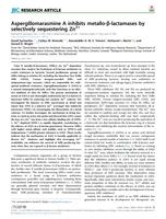 Aspergillomarasmine A inhibits metallo-β-lactamases by selectively sequestering Zn2+