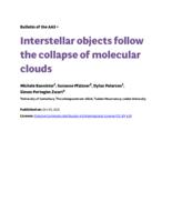 Interstellar objects follow the collapse of molecular clouds