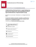 Implementing enhancements in supervised group exercise for people with axial spondyloarthritis